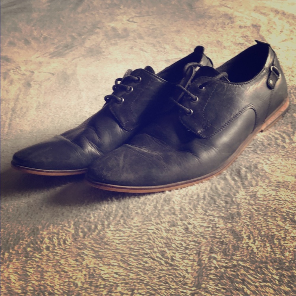 COPY - STUDIO INK Black Buckle Dress Shoes 10.5